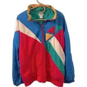 Vintage 80s 90s colourblock windbreaker
